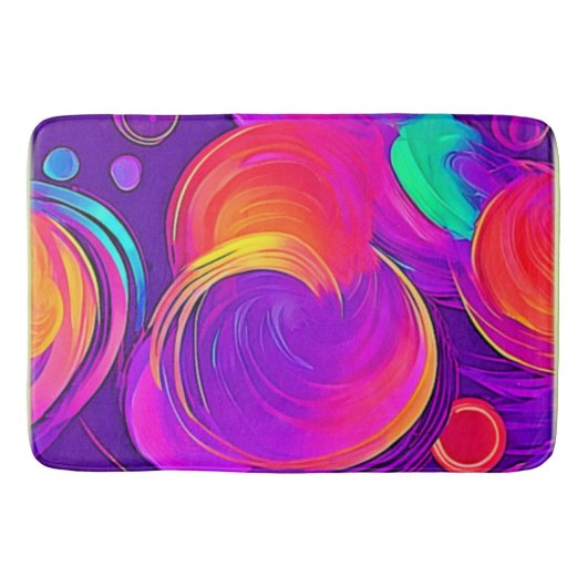 Tapis De Bain Ethereal Neon : Des rêves Abstraits (Devant)