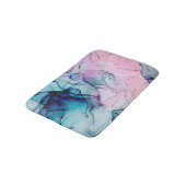 Tapis De Bain Éthérée Turquoise rose pourpre encre glamour moder (Angle)