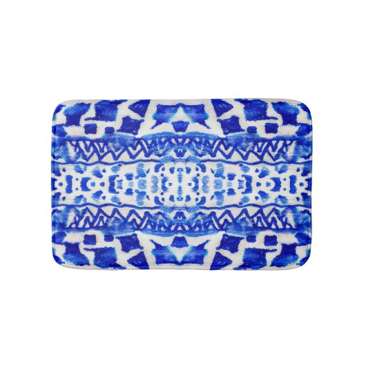 Tapis De Bain Ethnic Indigo Arrow Native Motifs (Devant)