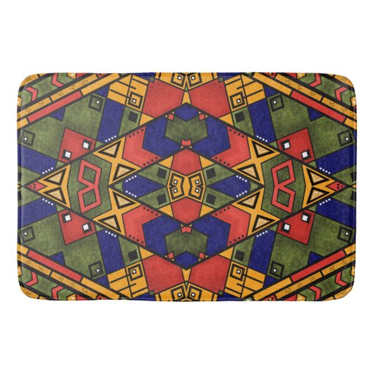 Tapis De Bain Ethno africain sans couture traditionnelle motif (Devant)