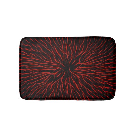 Tapis De Bain Étincelle rouge à chaud brillant Abstrait (Devant)