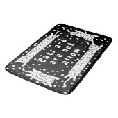Tapis De Bain Étirement de chat noir (Angle)