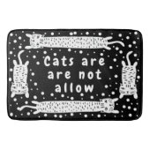 Tapis De Bain Étirement de chat noir (Devant)