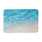 Tapis De Bain Étoile de mer de sable de plage imitation de style (Devant)