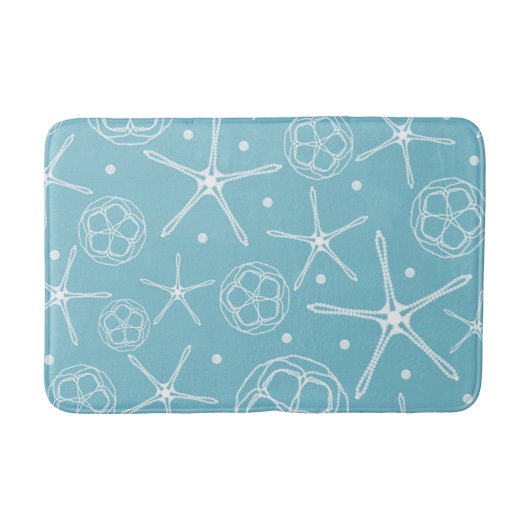 Tapis De Bain Étoile de mer perle blanche élégante chic plage (Devant)