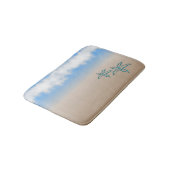 Tapis De Bain Étoile de mer sarcelle (Angle)