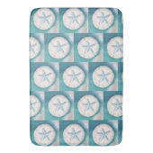 Tapis De Bain Étoile de mer sarcelle et dollar de sable plage (devant Vertical)