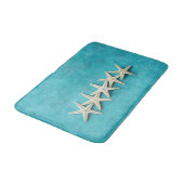 Tapis De Bain Étoile de mer sur fond bleu océan (Angle)