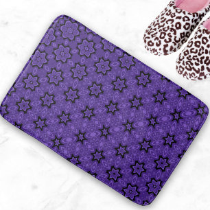 Tapis De Bain Étoile florissante Mandala violet