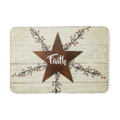 Tapis De Bain Etoile rouillée et baies, Foi (Devant)