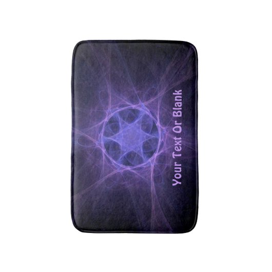 Tapis De Bain Étoile Violette Fractée De David (Devant (Vertical))