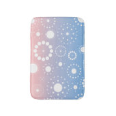 Tapis De Bain Étoiles Abstraites blanches & Arrière - plan rose  (Devant (Vertical))