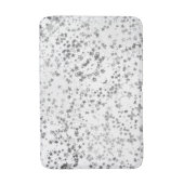 Tapis De Bain Étoiles d'argent lunaire sur blanc (Devant (Vertical))