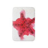 Tapis De Bain Étoiles de mer d'aquarelle (Devant (Vertical))