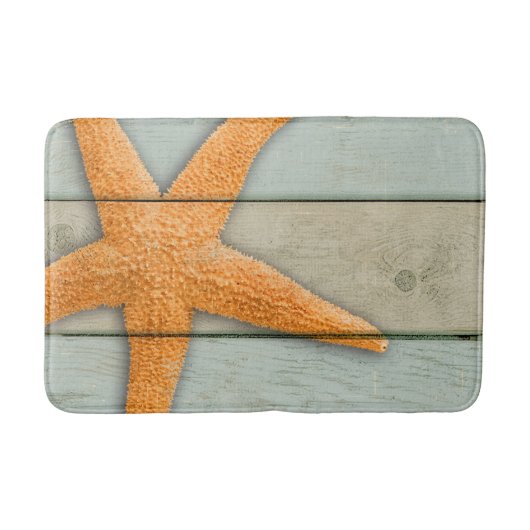 Tapis De Bain Étoiles de mer oranges (Devant)