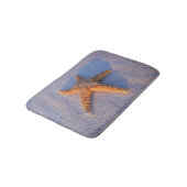 Tapis De Bain Étoiles de mer sur le sable blanc (Angle)
