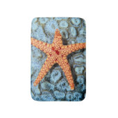 Tapis De Bain Étoiles de mer sur un corail avec Polips (Devant (Vertical))
