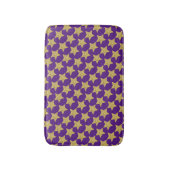 Tapis De Bain Etoiles de Parties scintillant d'or violet (Devant (Vertical))