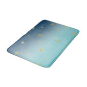 Tapis De Bain Etoiles d'or Aqua Blue Ombre (Angle)