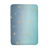 Tapis De Bain Etoiles d'or Aqua Blue Ombre (Devant (Vertical))