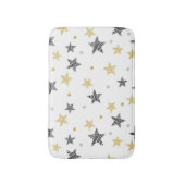 Tapis De Bain Étoiles D'Or Et De Gris (Devant (Vertical))