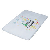 Tapis De Bain Étoiles, Lune, Snowflakes et Joyeux Noël, ZSSG (Angle)