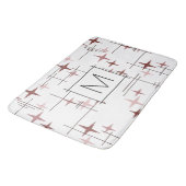 Tapis De Bain Étoiles modernes du milieu du siècle rose (Angle)