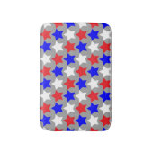 Tapis De Bain étoiles rouges blanches et bleues (Devant (Vertical))