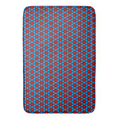 Tapis De Bain étoiles rouges rubis sur bath Mat turquoise (devant Vertical)