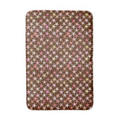 Tapis De Bain Étoiles satinées, rose sur chocolat (Devant (Vertical))