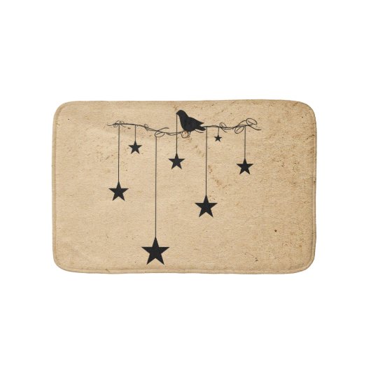 Tapis De Bain Étoiles suspendues et mât de bain de corbeau (Devant)