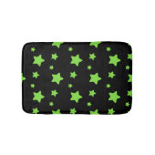 Tapis De Bain Étoiles vertes sur motif noir (Devant)