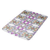 Tapis De Bain Étonnant look de dentelle de fleurs rose (Angle)