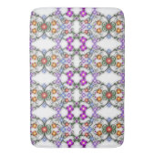 Tapis De Bain Étonnant look de dentelle de fleurs rose (devant Vertical)