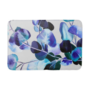 Tapis De Bain Eucalyptus gomme feuille aquarelle