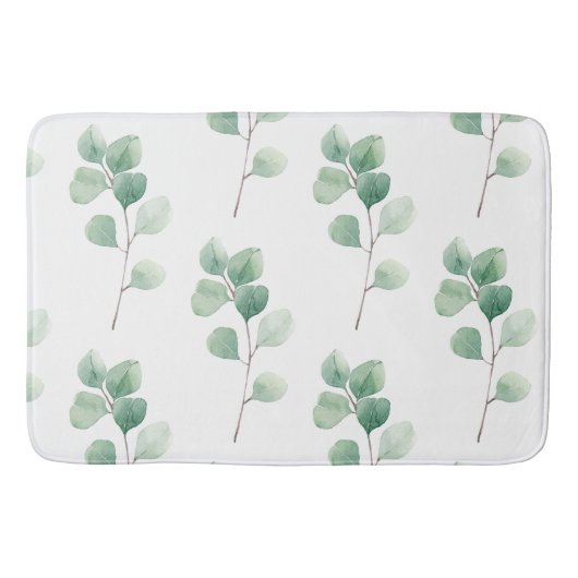 Tapis De Bain Eucalyptus Motif vert (Devant)