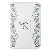 Tapis De Bain Eucalyptus Vert Floral Nom de famille (devant Vertical)