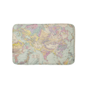 Tapis De Bain Europa d'Asien u - carte d'atlas de l'Asie et de