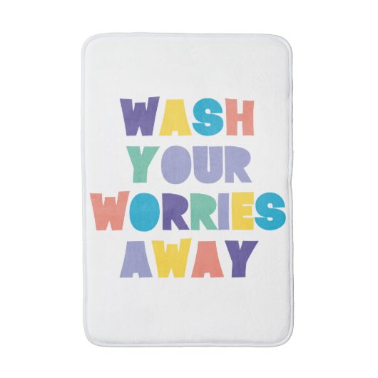 TAPIS DE BAIN ÉVACUEZ VOS SOUCIS (Devant (Vertical))