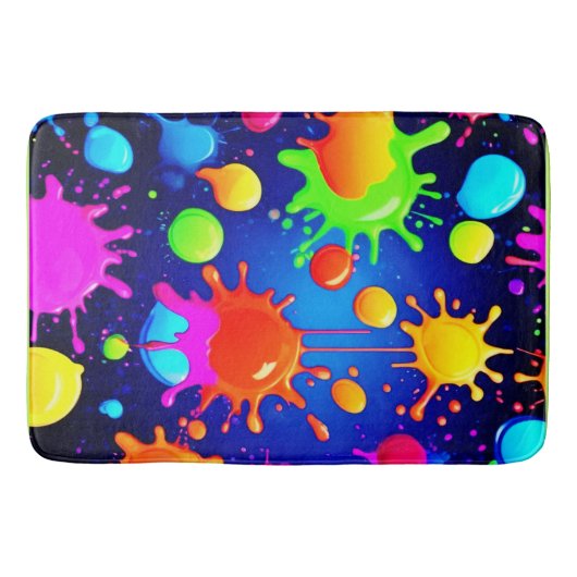 Tapis De Bain Explosion Abstraite de peinture (Devant)