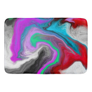 Tapis De Bain Explosion d'art en marbre coloré