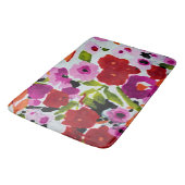 Tapis De Bain Explosion de couleur vive Fleurs aquarelles à l'en (Angle)