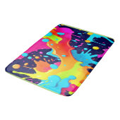 Tapis De Bain Explosion de peinture néon (Angle)