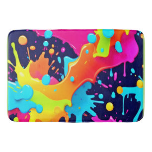 Tapis De Bain Explosion de peinture néon