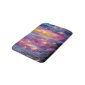 Tapis De Bain Explosion florale lumineuse abstraite (Angle)