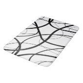 Tapis De Bain Expression en noir et blanc (Angle)