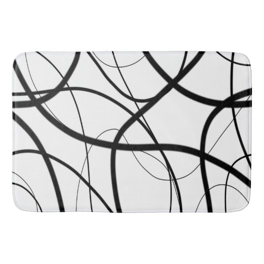 Tapis De Bain Expression en noir et blanc (Devant)