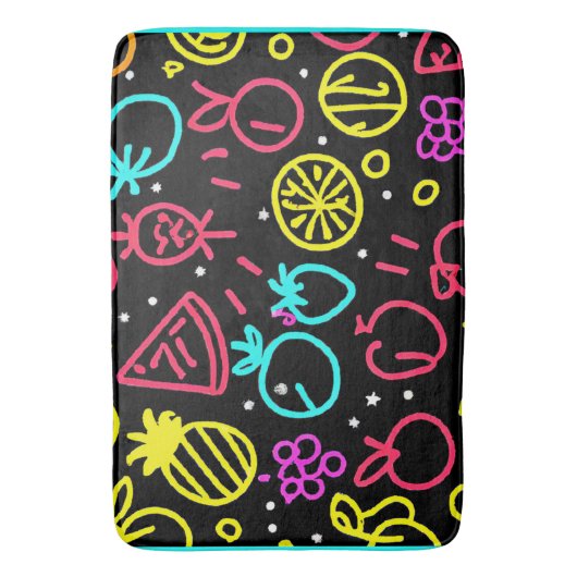 Tapis De Bain Extravagance de fruits de néon (devant Vertical)