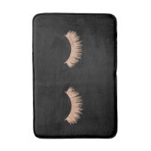 Tapis De Bain Eyelashes Rose noir élégant Mat de bain (Devant (Vertical))