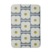Tapis De Bain Eyelet à fleurs Abacus blanc et bleu (Devant (Vertical))